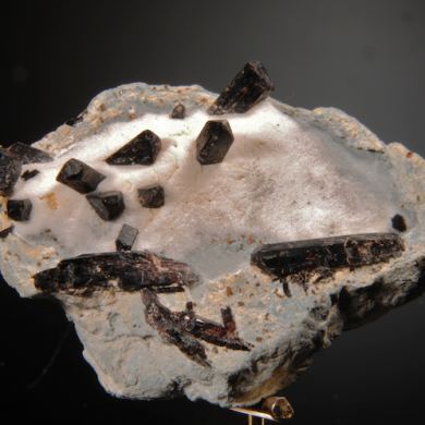 Neptunite in Natrolite with Joaquinite and Crossite