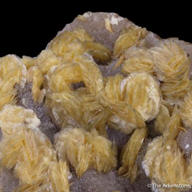 Barite on Calcite