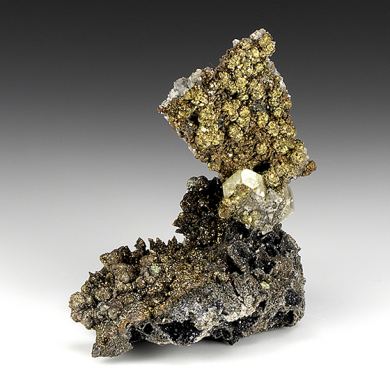 Pyrite after Anhydrite with Calcite, Dolomite