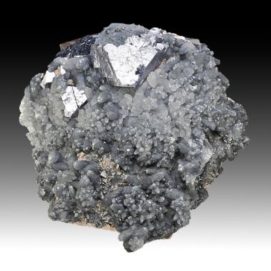 Galena with Calcite, Jamesonite