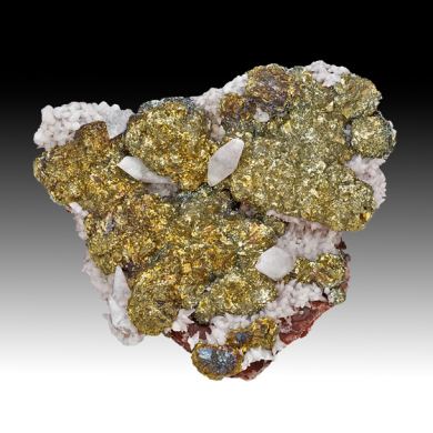 Pyrite with Calcite