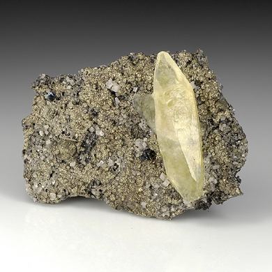 Calcite with Pyrite, Chalcopyrite, Dolomite