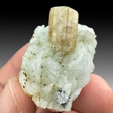 Fluorapatite on Albite