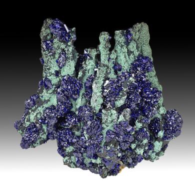 Azurite with Malachite