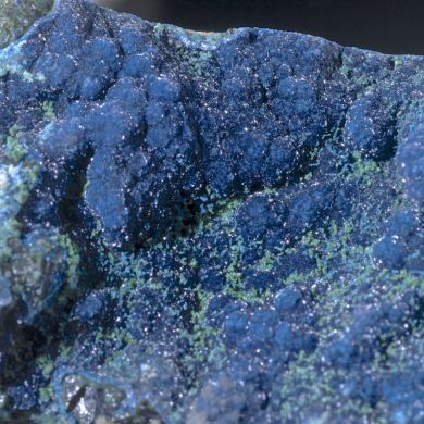 Cornetite - crystallized, with minor Malachite