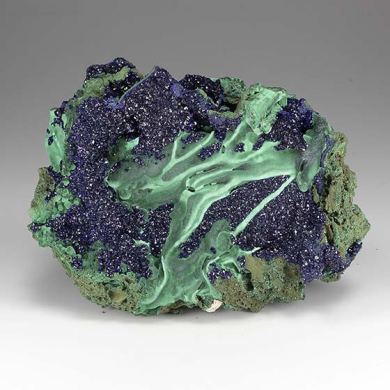 Azurite with Malachite