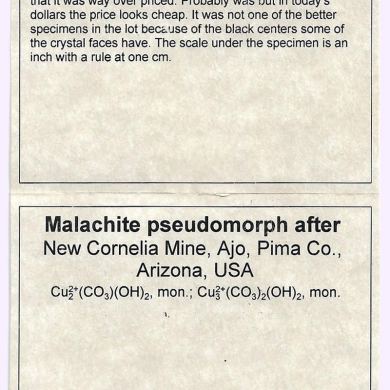 Malachite after Azurite