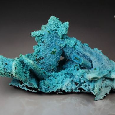 CHRYSOCOLLA pseudomorph after AZURITE, MALACHITE