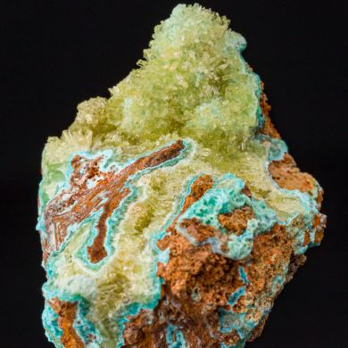 Senegalite on Turquoise