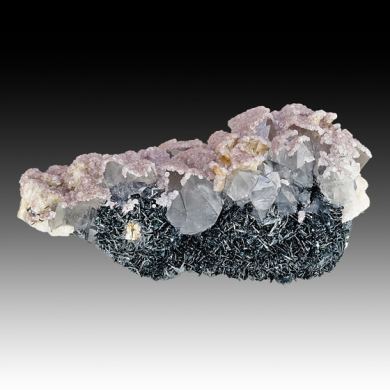Calcite with Quartz, Hematite