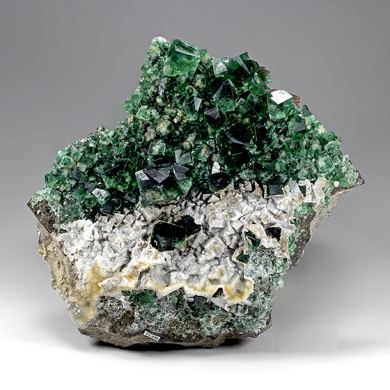 Fluorite with Aragonite