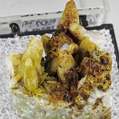 Beudantite with Olivenite, Goethite, Conichalcite, Quartz