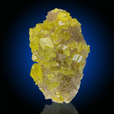 Sulphur  on Aragonite