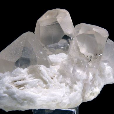 Topaz, quartz, albite