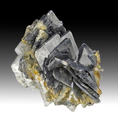 Barite with Quartz, Stibnite(?)