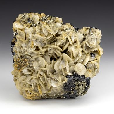 Siderite with Pyrite, Sphalerite