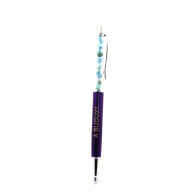 Raw Larimar mineral pen Dominican Republic.