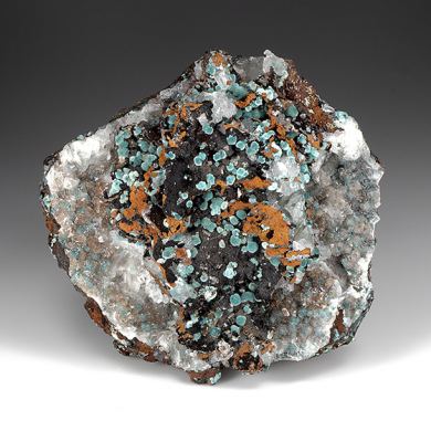 Rosasite with Calcite