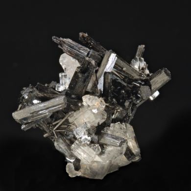 Schorl and Goshenite (Colorless Beryl)