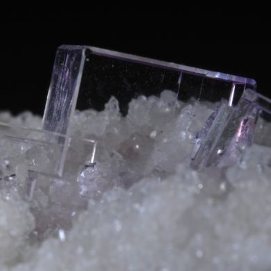 Fluorite -gem clear on Quartz