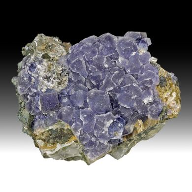Fluorite with Siderite, Quartz
