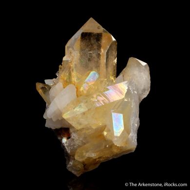 Quartz and Calcite with iron staining
