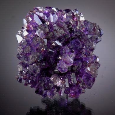 Amethyst - flower form, included by Rutile