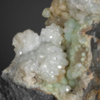 Fluellite with Wavellite