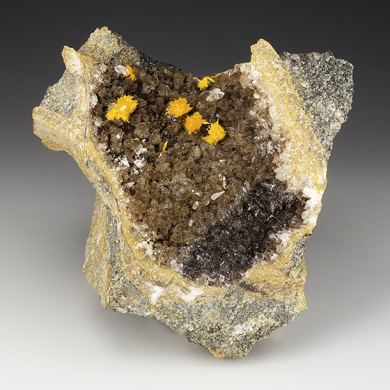 Boltwoodite with Calcite