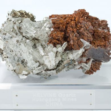 Helvine with Quartz, Calcite and Chlorite