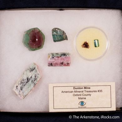Elbaite Tourmaline (Rough & Cut set)