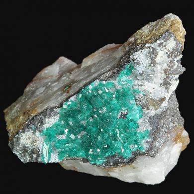 Dioptase on Chrysocolla