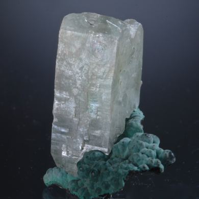 Barite on Malachite