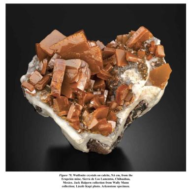 Wulfenite on Baryte