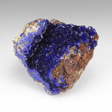 Azurite with Pharmacosiderite