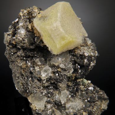 Scheelite with Fluorite, Lollingite, Magnetite etc.