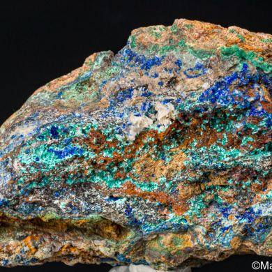 Linarite with Brochantite