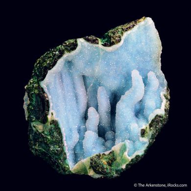 Quartz on Chrysocolla