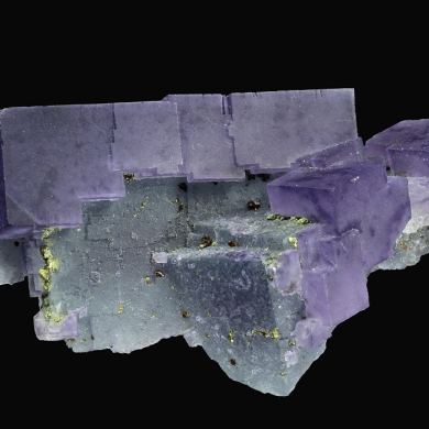 Fluorite with Sphalerite and Chalcopyrite
