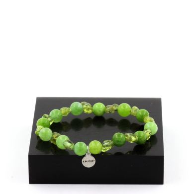 Peridot from Myanmar (Burma) + Peridot Bracelet 8 mm Beads.
