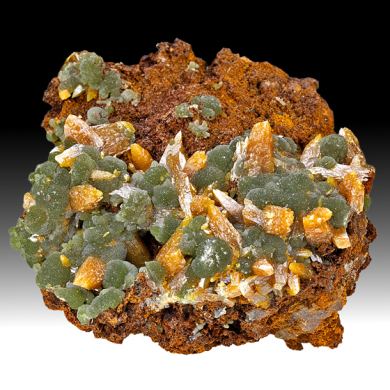 Wulfenite with Mimetite