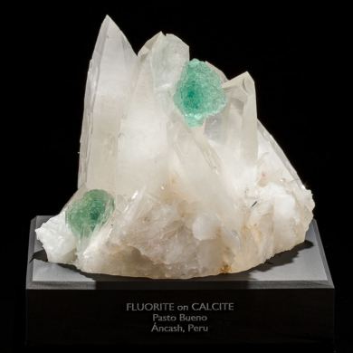 Fluorite on Quartz from Pasto Bueno, Peru