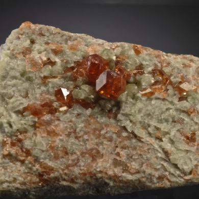 Grossular on Diopside