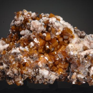 Wulfenite with Calcite, Quartz etc
