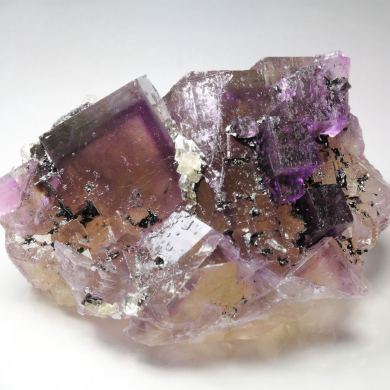 FLUORITE with PHANTOMS, CALCITE