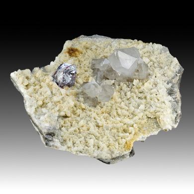 Cinnabar with Quartz, Dolomite