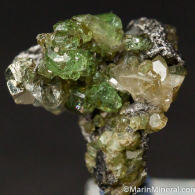 Tsavorite on Graphite