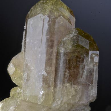 Vesuvianite - green tips with pink core