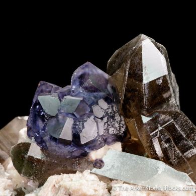 Smoky Quartz with Fluorite & Feldspar