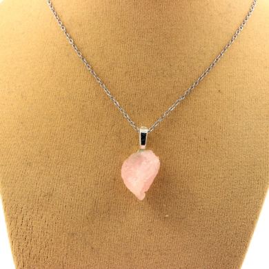 Raw Morganite Necklace. 12.60 ct.